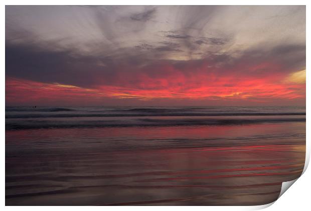 West coast sunset Print by Ian Jones