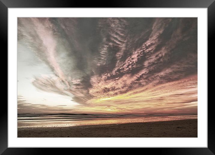 West coast sunset Framed Mounted Print by Ian Jones