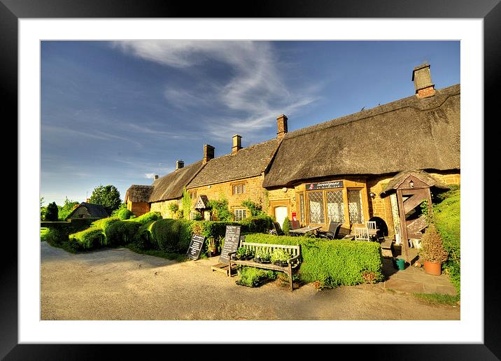 Thatched Cottages at Great Tew Framed Mounted Print by Rob Hawkins