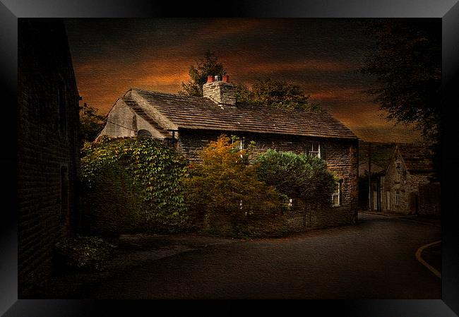 A cottage in Castleton Framed Print by Robert Fielding