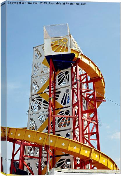 An amusement arcade Helter Skelter. Canvas Print by Frank Irwin