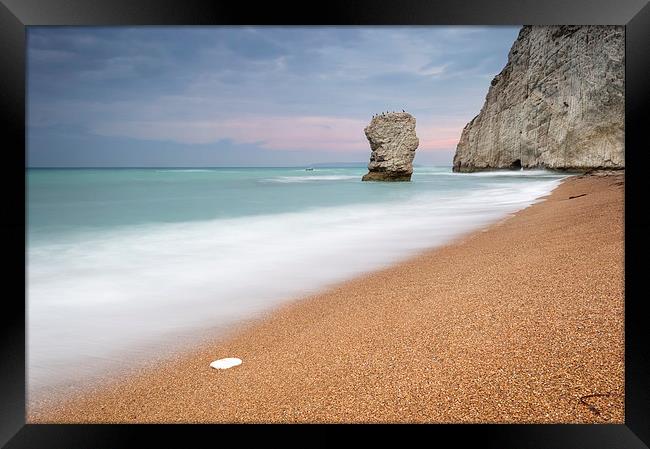 The Stack at Bats Head, Durdle Door Framed Print by Chris Frost