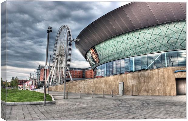 Liver Echo Arena and big wheel Canvas Print by Paul Madden