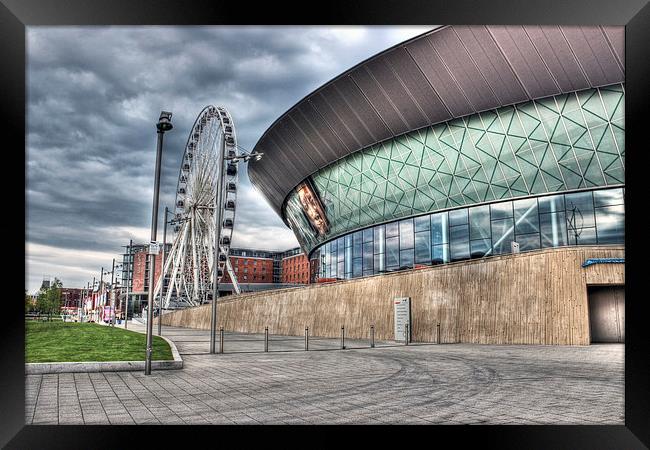 Liver Echo Arena and big wheel Framed Print by Paul Madden