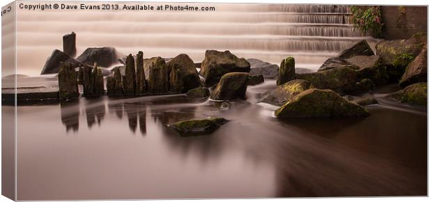 Rocky waters Canvas Print by Dave Evans