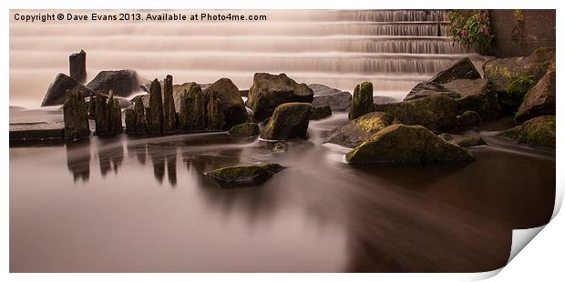Rocky waters Print by Dave Evans