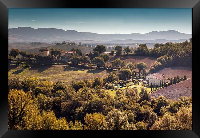 Tuscan Landscape Framed Print by Stephen Mole
