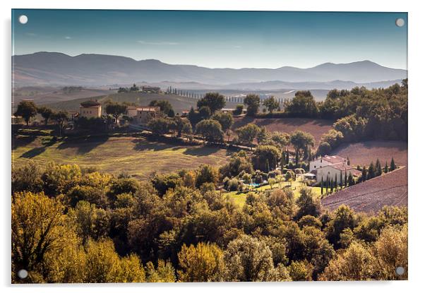 Tuscan Landscape Acrylic by Stephen Mole