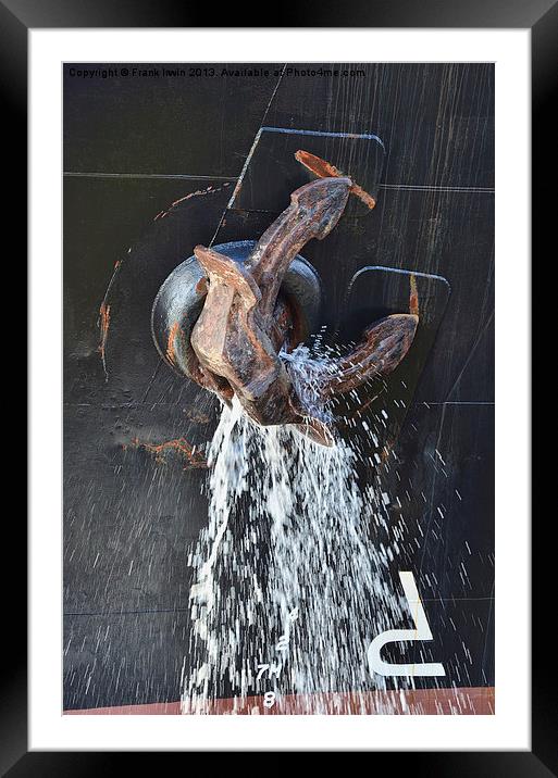A ships anchor awash Framed Mounted Print by Frank Irwin