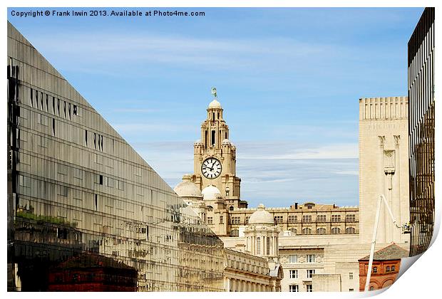 Liverpools changing achitecture Print by Frank Irwin