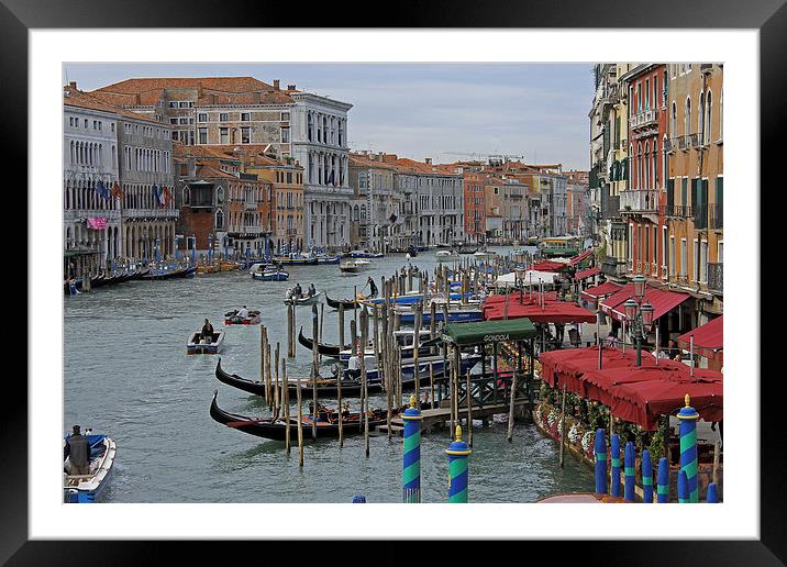 Grand Canal from Rialto Bridge Framed Mounted Print by Tony Murtagh
