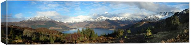 Five Sisters of Kintail. Canvas Print by David Steven