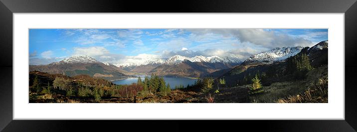 Five Sisters of Kintail. Framed Mounted Print by David Steven