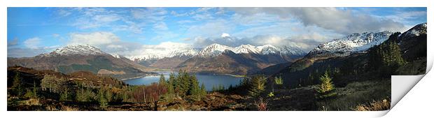 Five Sisters of Kintail. Print by David Steven