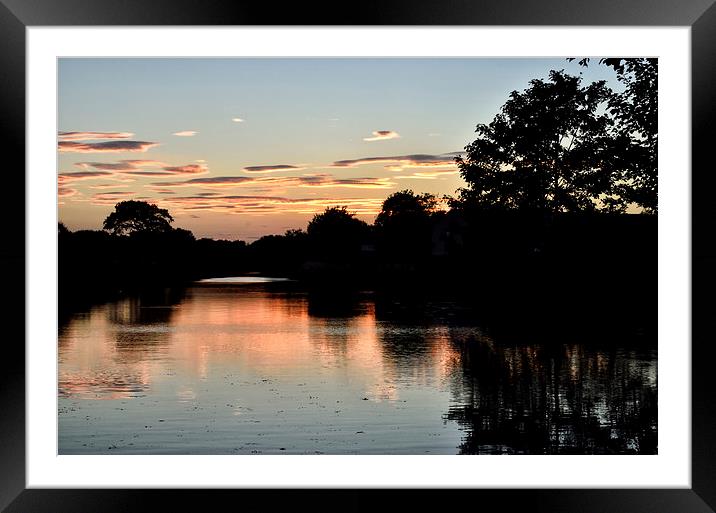 Last Light On The Lancaster Canal Framed Mounted Print by Gary Kenyon