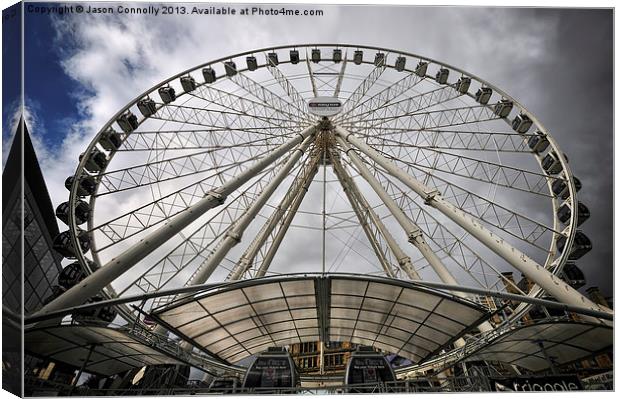Manchester Wheel Canvas Print by Jason Connolly
