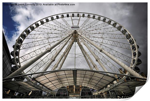 Manchester Wheel Print by Jason Connolly