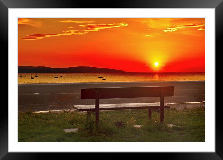 West Kirby sunset Framed Mounted Print by lol whittingham