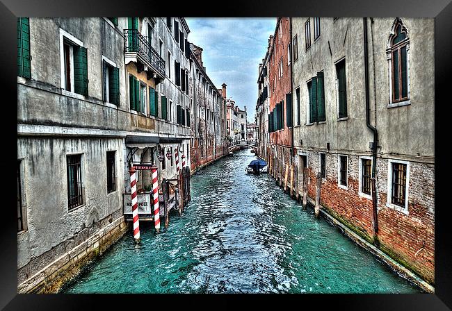 Venetian Canals Italy Framed Print by Steve Hughes