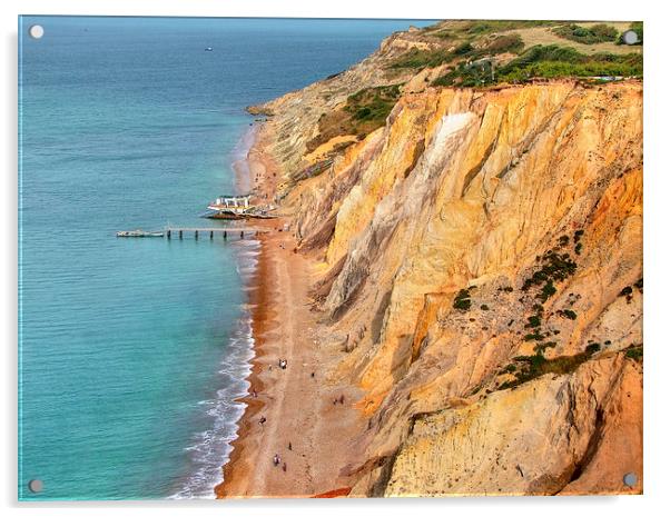 Alum Bay Isle of wight Acrylic by Colin Williams Photography