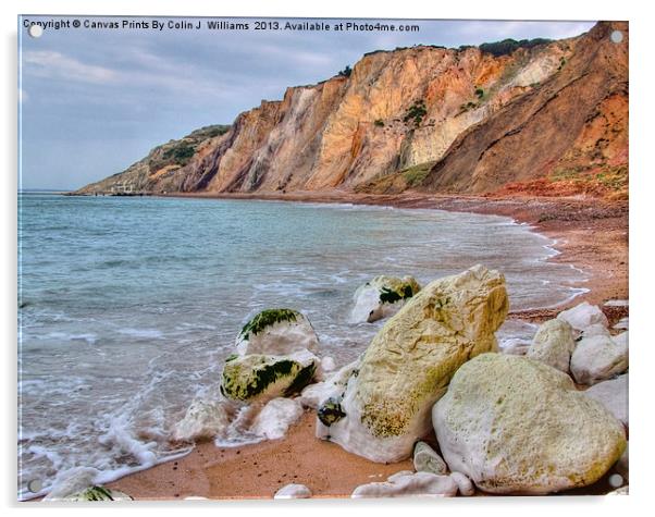 Alum Bay Isle of wight 5 Acrylic by Colin Williams Photography