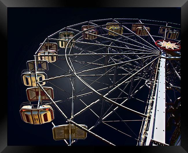 Ferris Wheel in the Night Framed Print by Tom and Dawn Gari