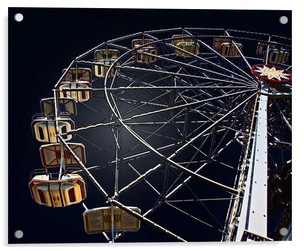 Ferris Wheel in the Night Acrylic by Tom and Dawn Gari