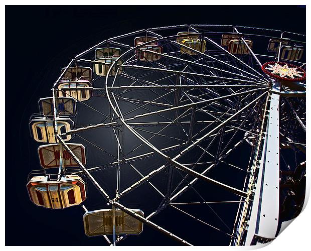 Ferris Wheel in the Night Print by Tom and Dawn Gari