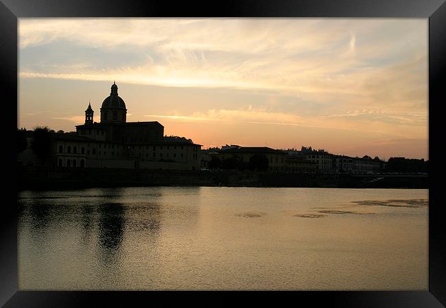 The Sky Over Florence Framed Print by Belinda Greb