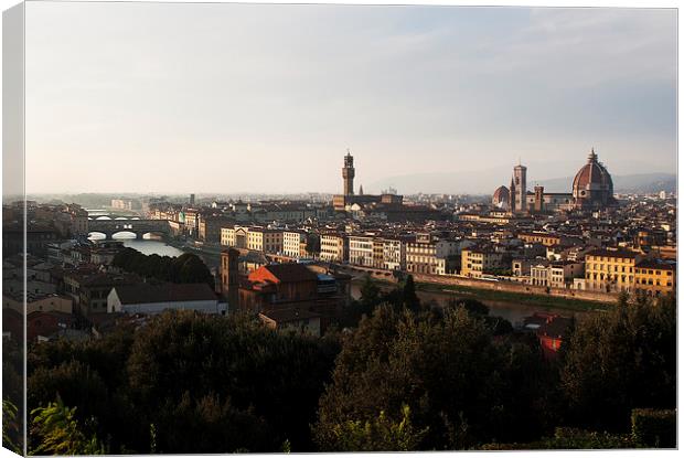 Florence form the Piazza Michalengelo Canvas Print by Belinda Greb