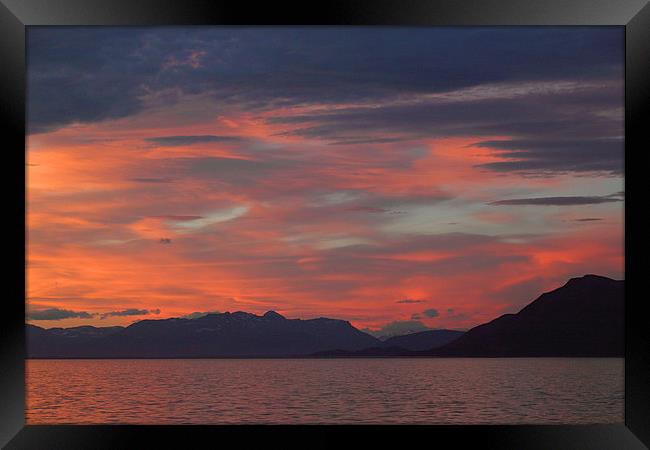Sunset on the Beagle Channel Framed Print by Carole-Anne Fooks