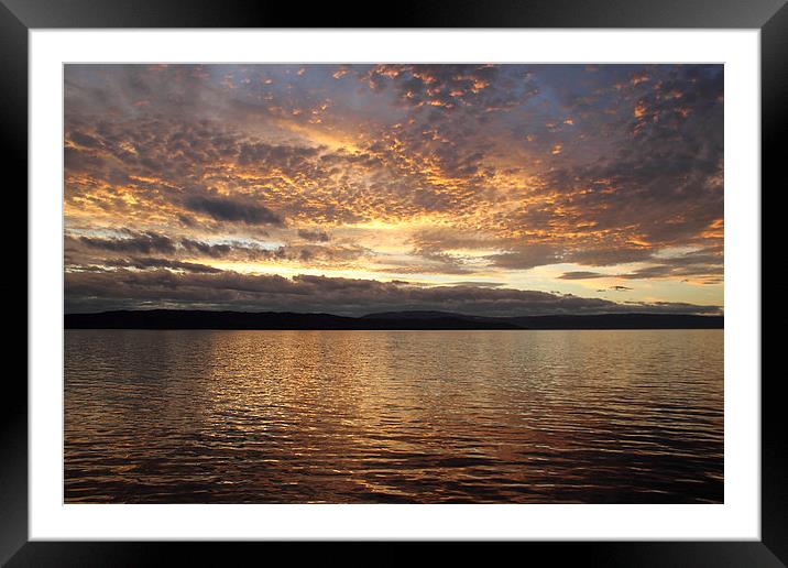 Sunset on the Beagle Channel Framed Mounted Print by Carole-Anne Fooks