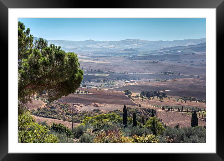 Tuscan Valley Framed Mounted Print by Stephen Mole