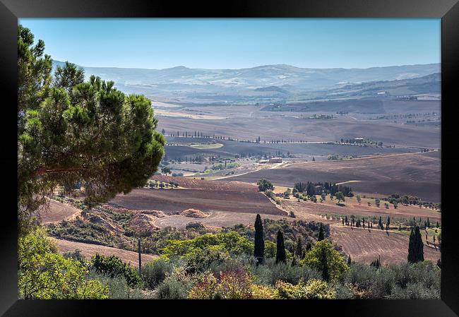 Tuscan Valley Framed Print by Stephen Mole
