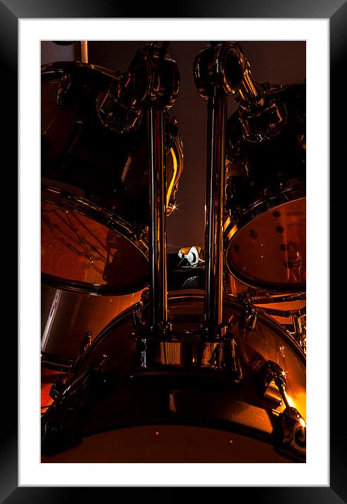 Drum Kit Framed Mounted Print by James Combe