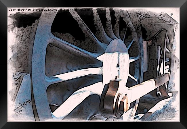 Train Wheel -01 Framed Print by Paul Stevens