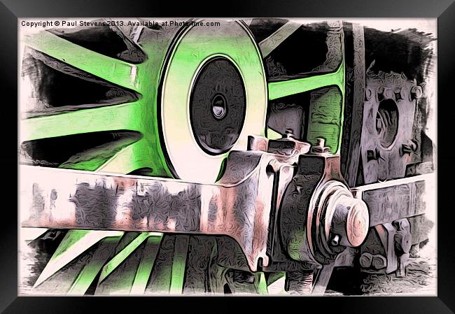 Train Wheel -02 Framed Print by Paul Stevens