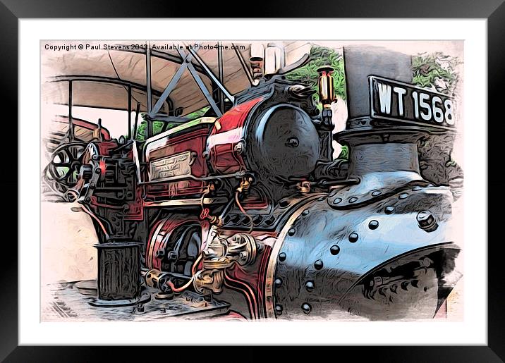 Traction Engine -02 Framed Mounted Print by Paul Stevens