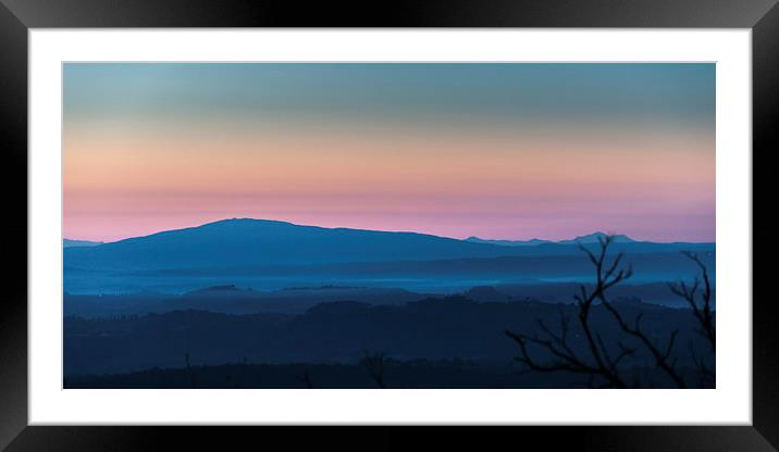 Dawn in Tuscany Framed Mounted Print by Stephen Mole