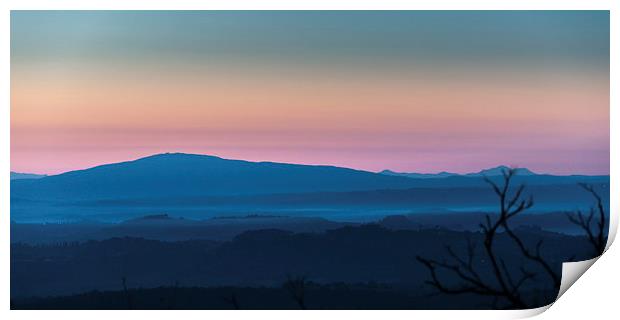 Dawn in Tuscany Print by Stephen Mole