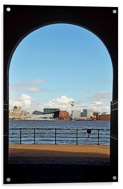 Liverpool seen from Birkenhead Acrylic by Frank Irwin