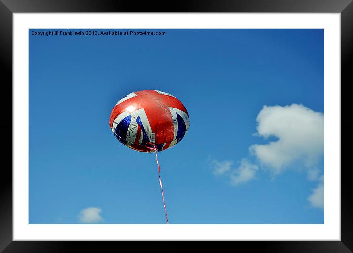 Jubilee balloon rising high Framed Mounted Print by Frank Irwin