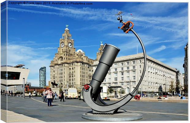 Liverpools Pier Head, Waterfront. Canvas Print by Frank Irwin