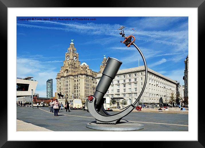 Liverpools Pier Head, Waterfront. Framed Mounted Print by Frank Irwin