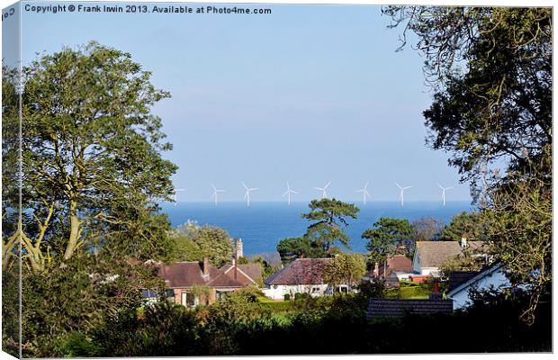 An unsightly wind farm spoiling the view. Canvas Print by Frank Irwin