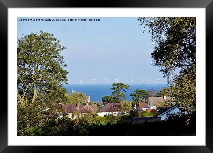 An unsightly wind farm spoiling the view. Framed Mounted Print by Frank Irwin