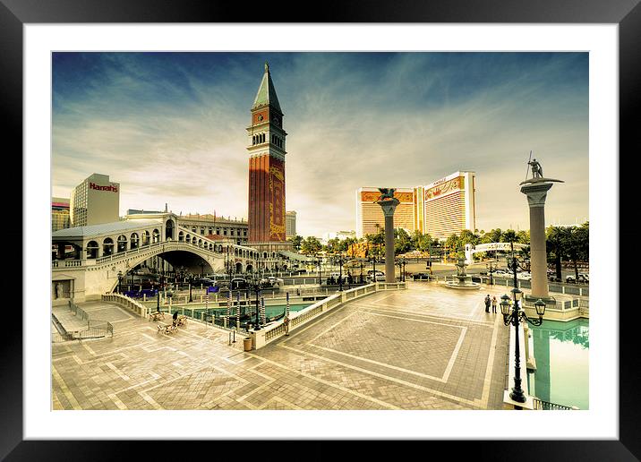 Mirage and the Venitian Framed Mounted Print by Rob Hawkins