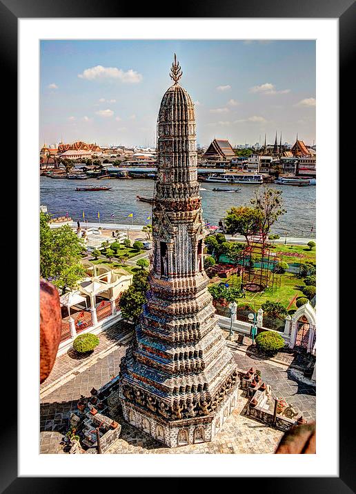 Wat Arun Framed Mounted Print by Perry Johnson