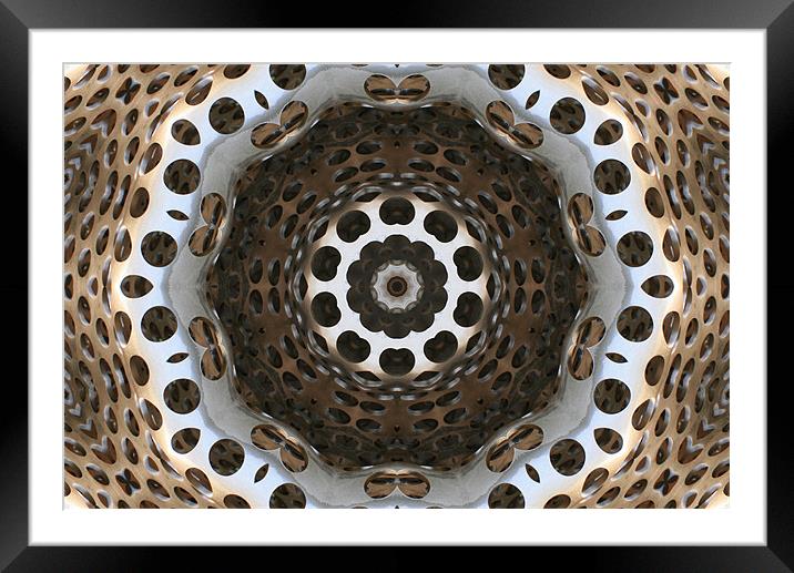 Bronze abstract Framed Mounted Print by Ruth Hallam