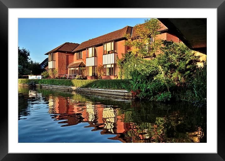 Reflections In The Lancaster Canal. Framed Mounted Print by Gary Kenyon